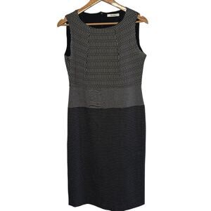 Max Mara Made in Romania Monochrome Sleeveless Knit Shift Dress